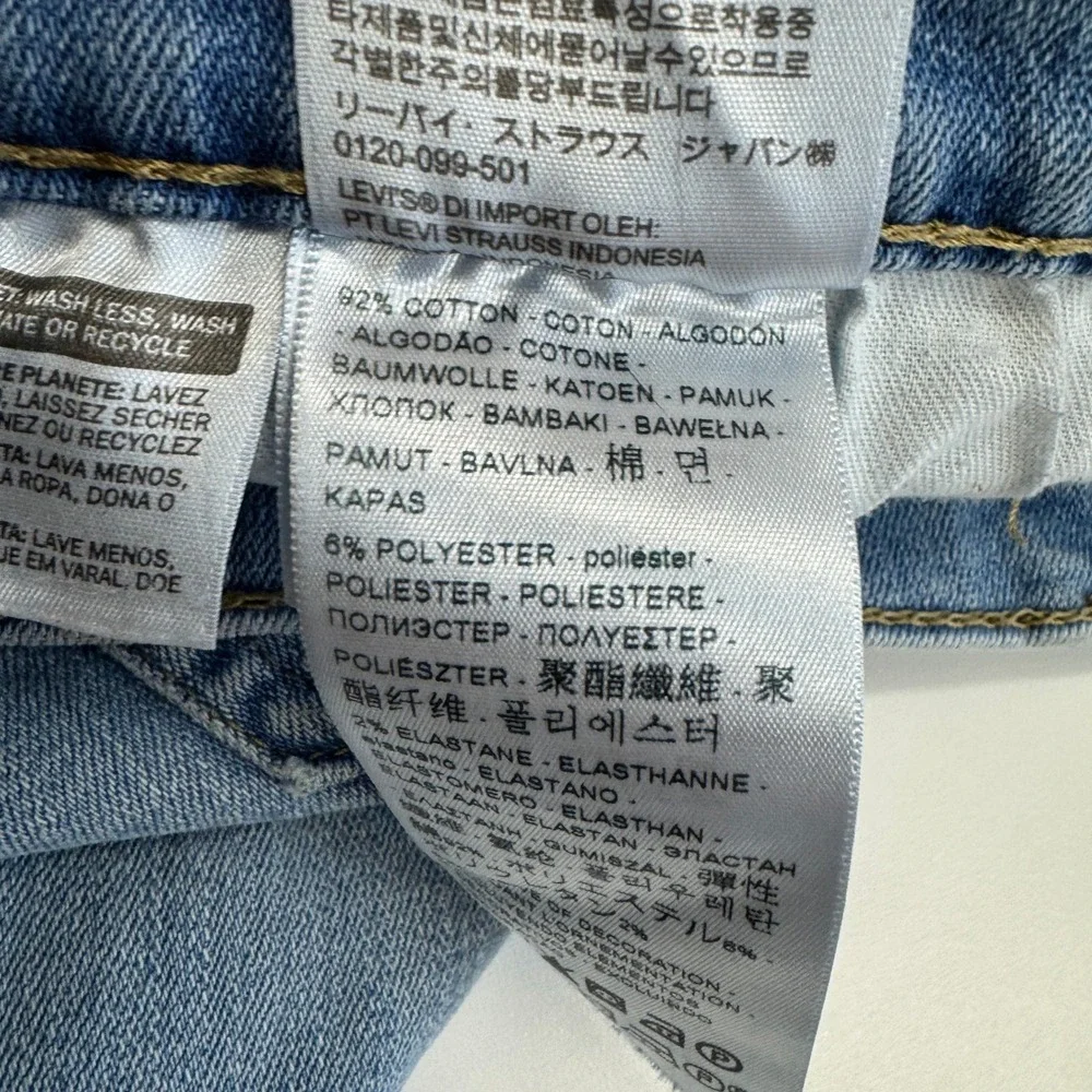 Levis 502‎ Jeans Mens W34 L29 Blue Light Wash Tapered Fit Denim Pants